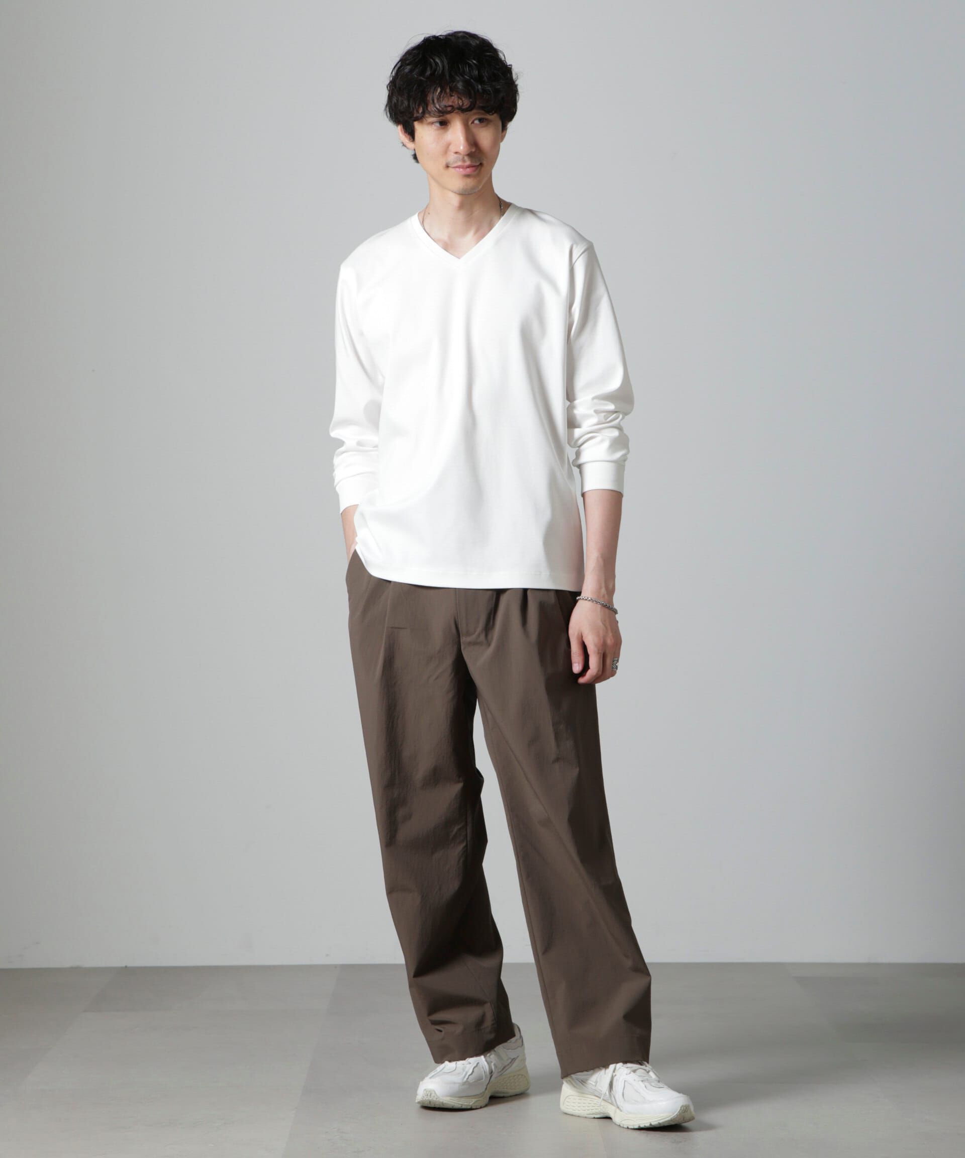 nano･universe「アンチスメルＶネックTシャツ 長袖」|Tシャツ・カットソー|