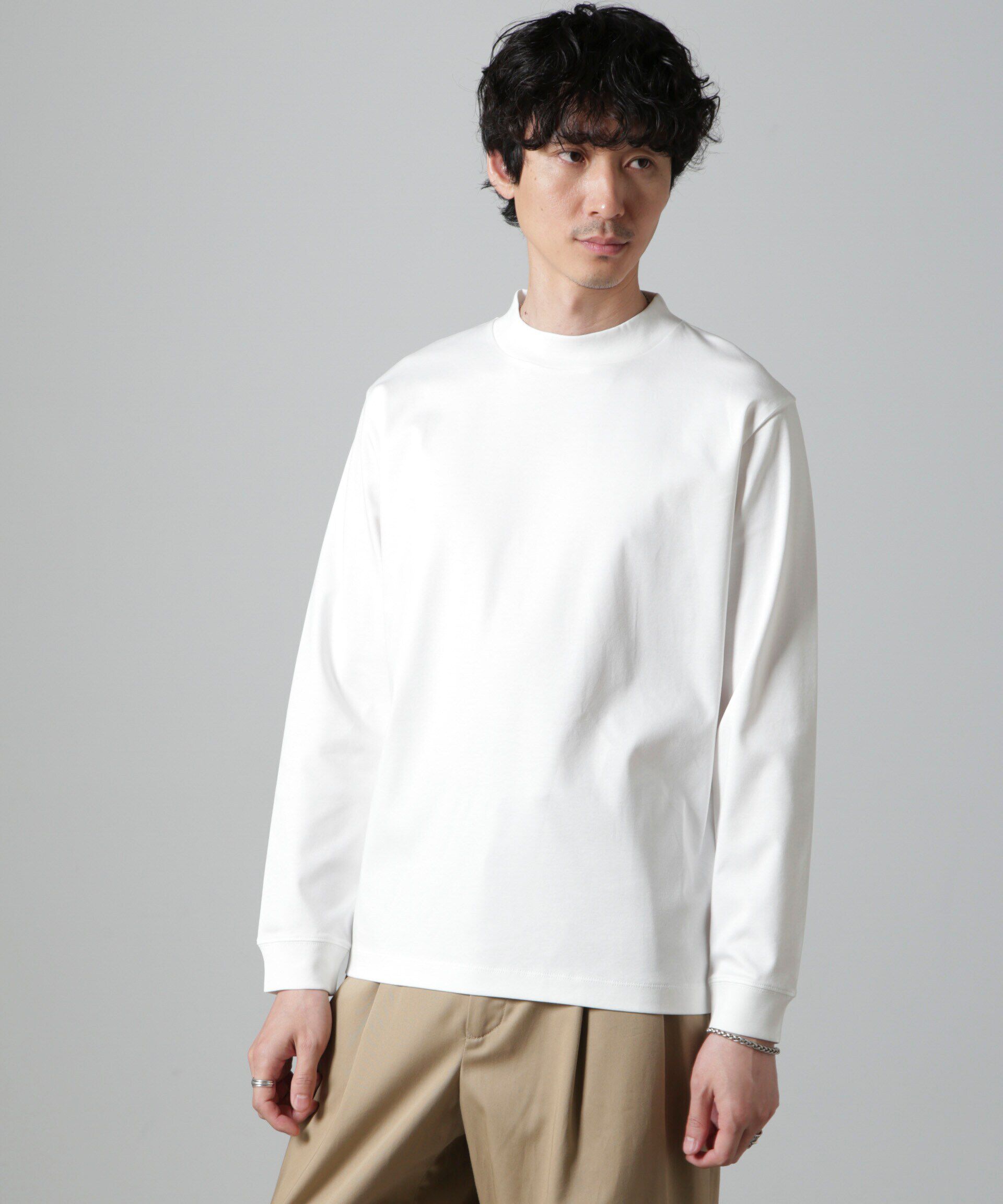 nano･universe「アンチスメルモックネックTシャツ 長袖」|Tシャツ・カットソー|