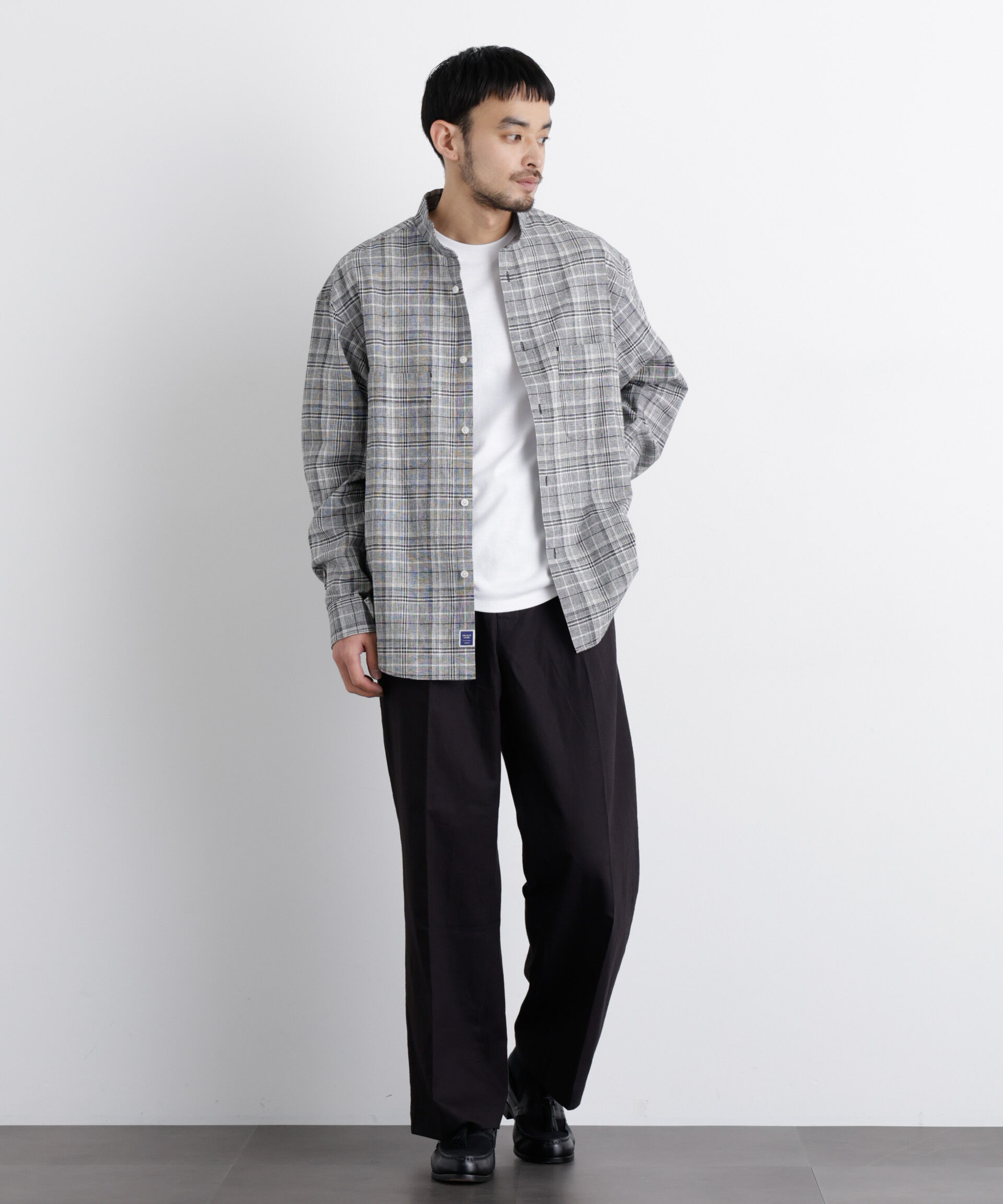 nano･universe「「FRENCH LINEN」リネンコットンスタンドシャツ」|シャツ・ブラウス|