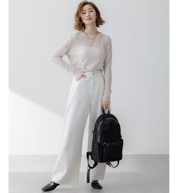 23区「【SLOW/一部店舗限定】LIGHT DENIM バレルワイド パンツ」|デニム|