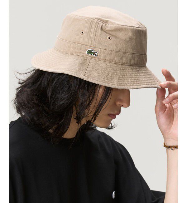 LACOSTE「ウォッシュドコットンバケットハット」|ハット|