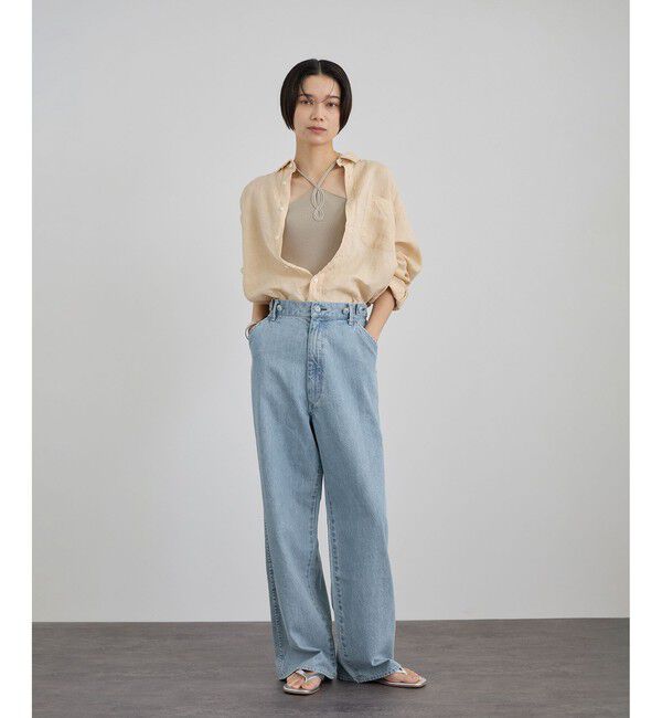 SALON adam et rope'「【KURO for SALON（クロ）】別注EASY TUCK DENIM LIGHT INDIGO / デニムパンツ」|デニム|