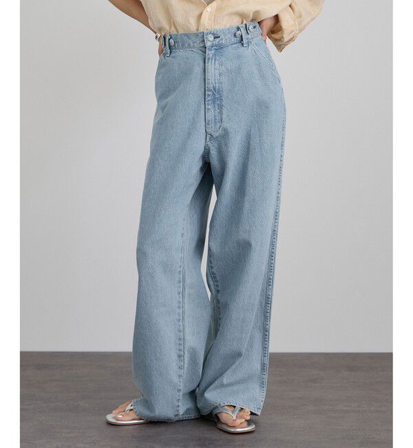 SALON adam et rope'「【KURO for SALON（クロ）】別注EASY TUCK DENIM LIGHT INDIGO / デニムパンツ」|デニム|