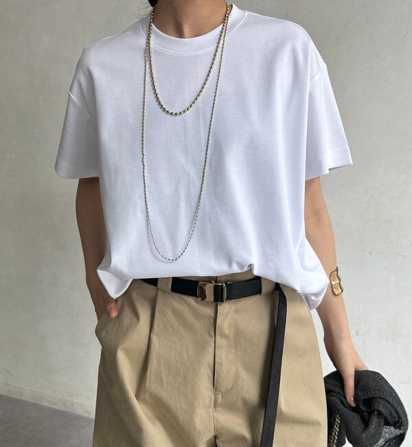  「裾切替半袖プルオーバー」|Tシャツ・カットソー|