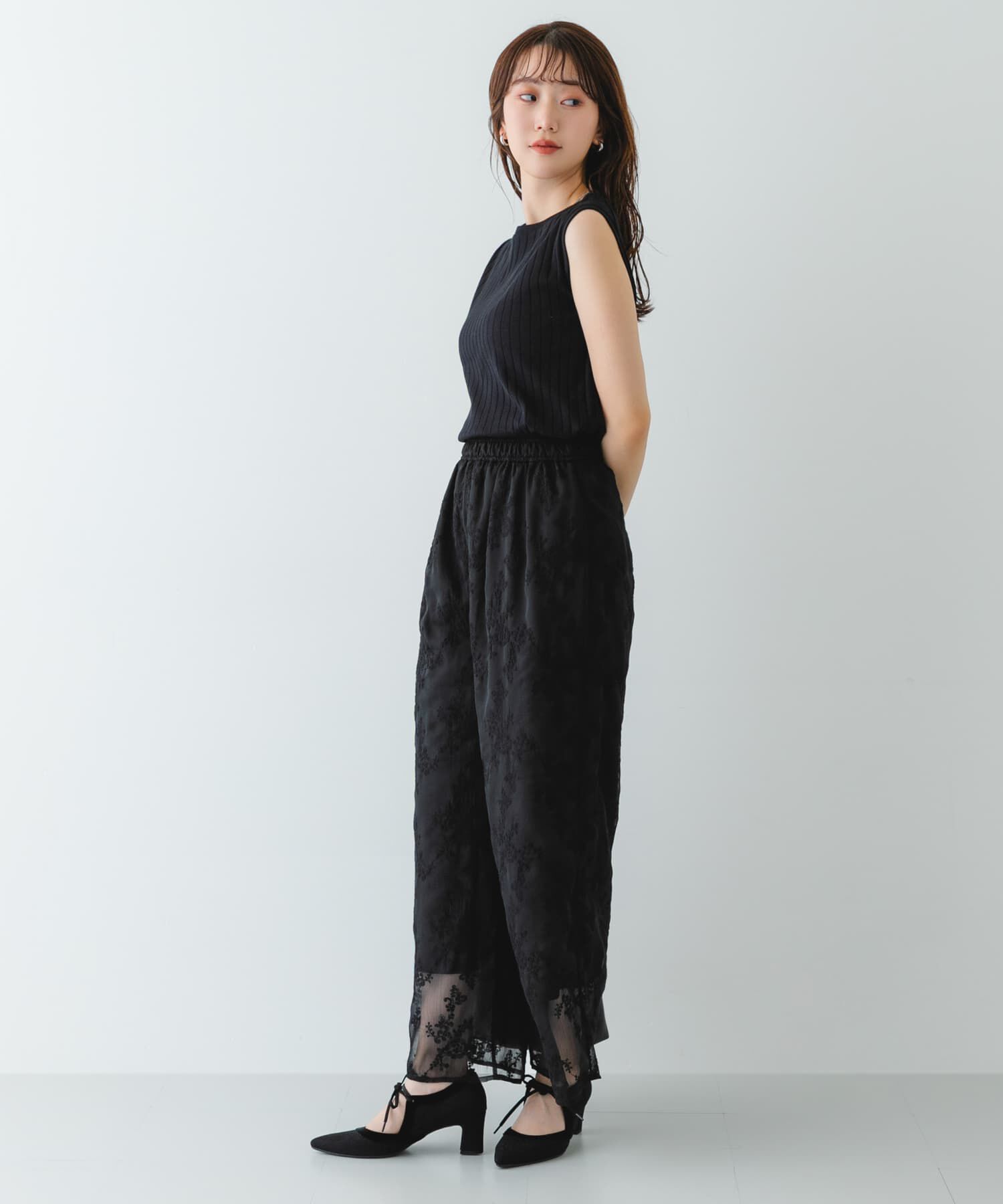 RODE SKO「『MADE IN JAPAN』チャンキーヒールリボンパンプス」|パンプス|