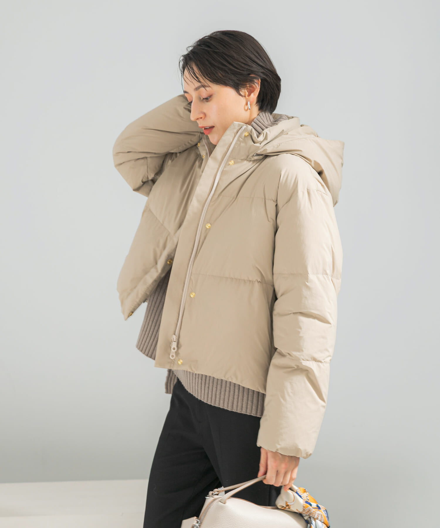 URBAN RESEARCH ROSSO「FRENCH DOWNショートダウンコート」|ダウン|ライトベージュ