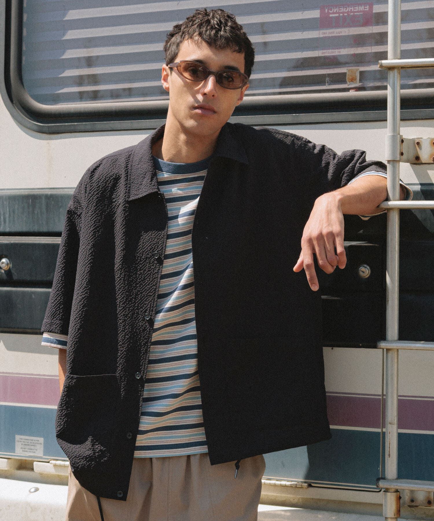Sonny Label 「マルチボーダーショートスリーブTシャツ」|Tシャツ・カットソー|