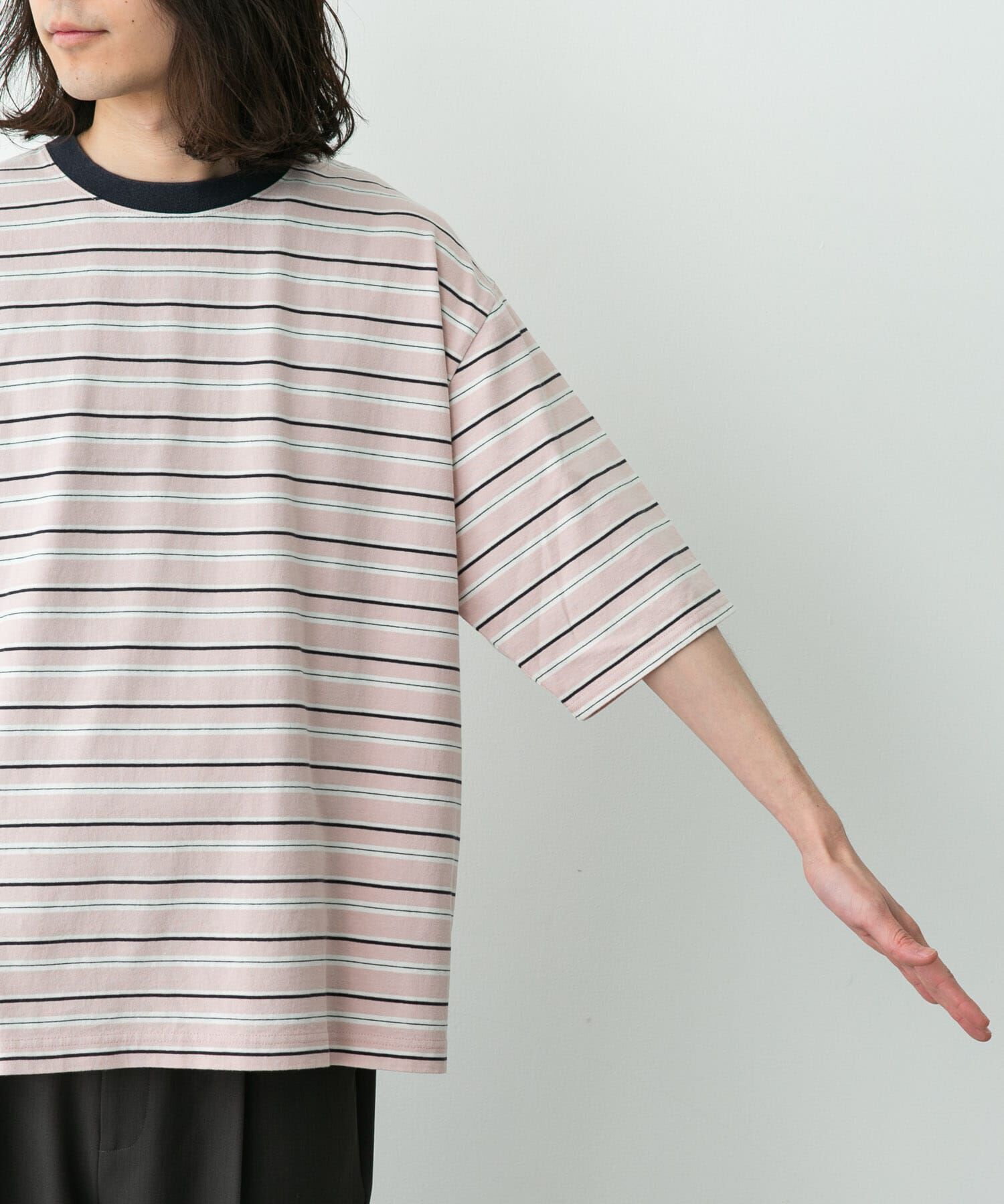 Sonny Label 「マルチボーダーショートスリーブTシャツ」|Tシャツ・カットソー|