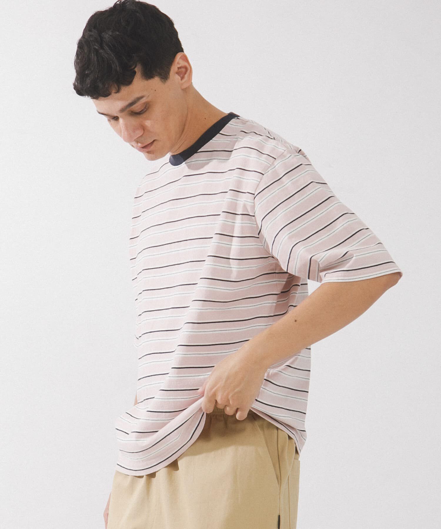 Sonny Label 「マルチボーダーショートスリーブTシャツ」|Tシャツ・カットソー|