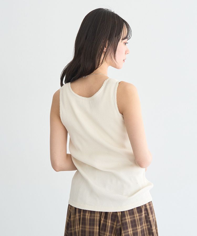 earth music&ecology「ピコミシンヘンリーネックタンクトップ」|インナー|