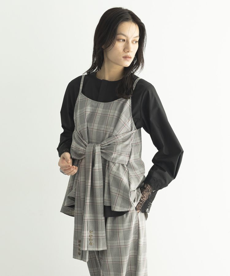 GARAGE OF GOOD CLOTHING「【日本製】チェックジャケットスリーブビスチェ」|ベスト・ジレ|