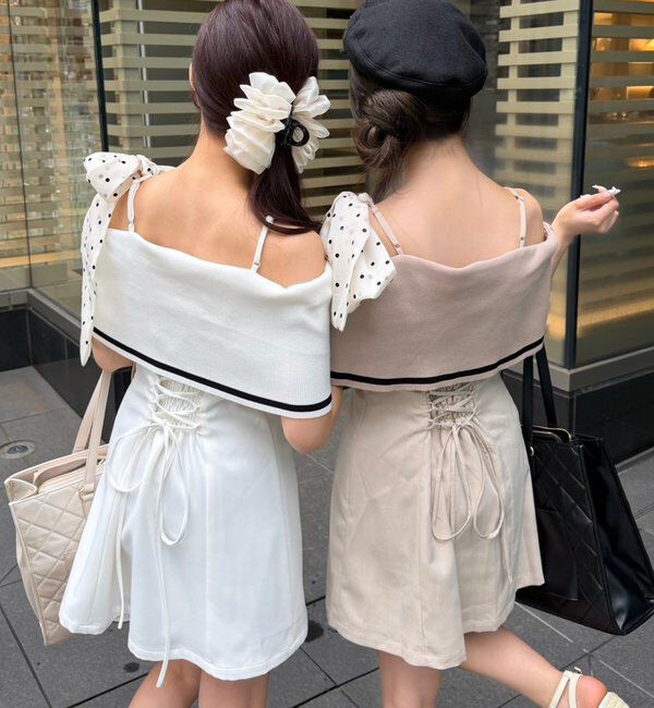  「【Osoroi  Collection】ビッグリボンミニワンピース」|ワンピース|