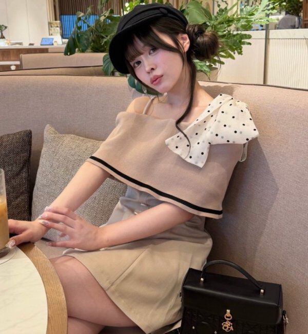  「【Osoroi  Collection】ビッグリボンミニワンピース」|ワンピース|