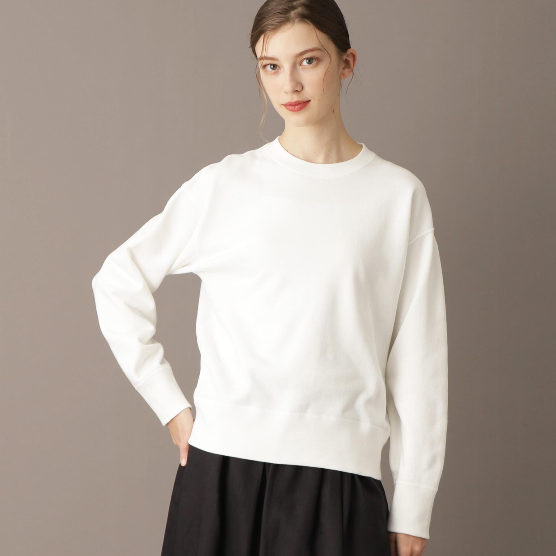 DRESSTERIOR「【洗える/日本製】サスティナブル裏毛コットンプルオーバー」|パーカー|