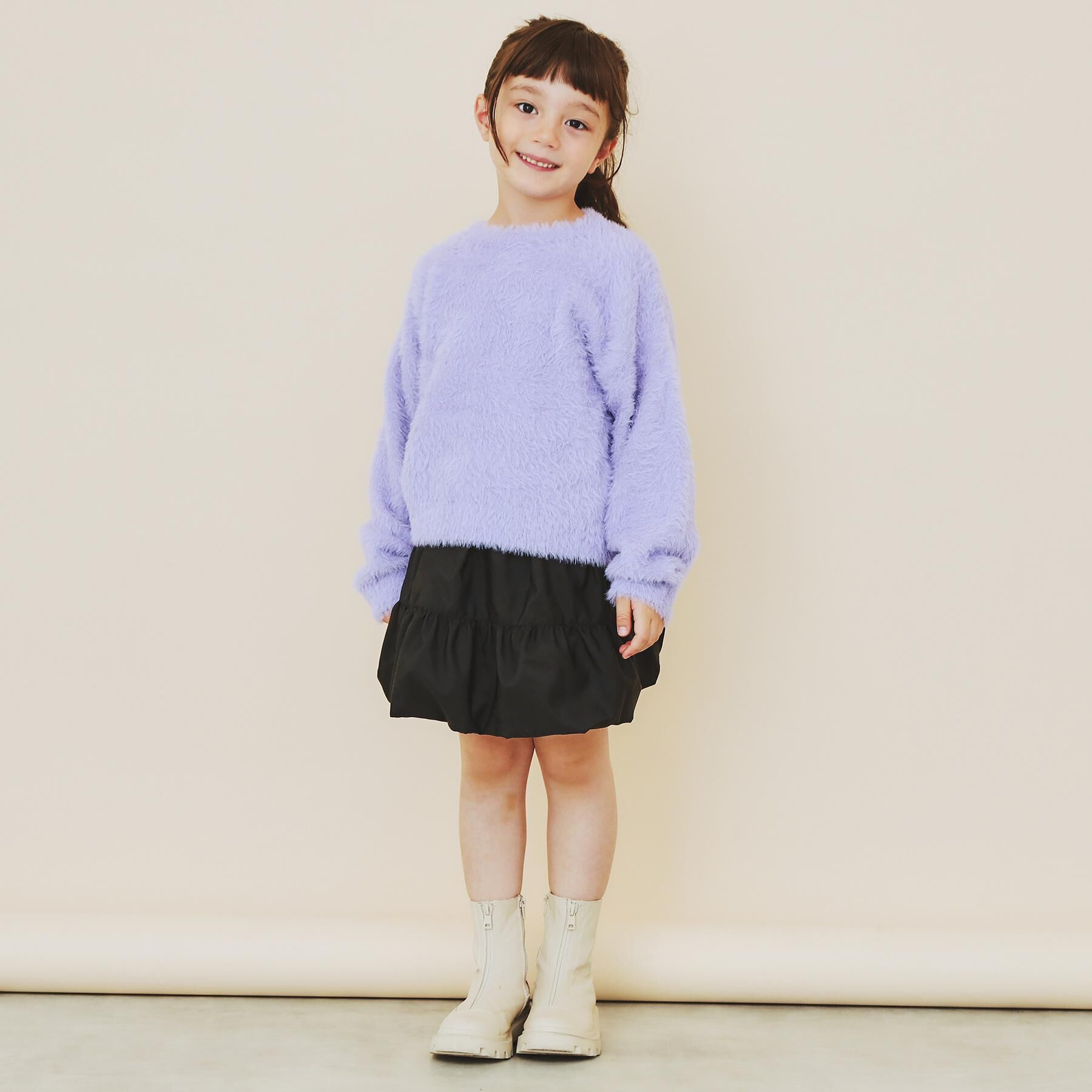 THE SHOP TK「【130・150】フェザークルーネックニット」|ニット・セーター|