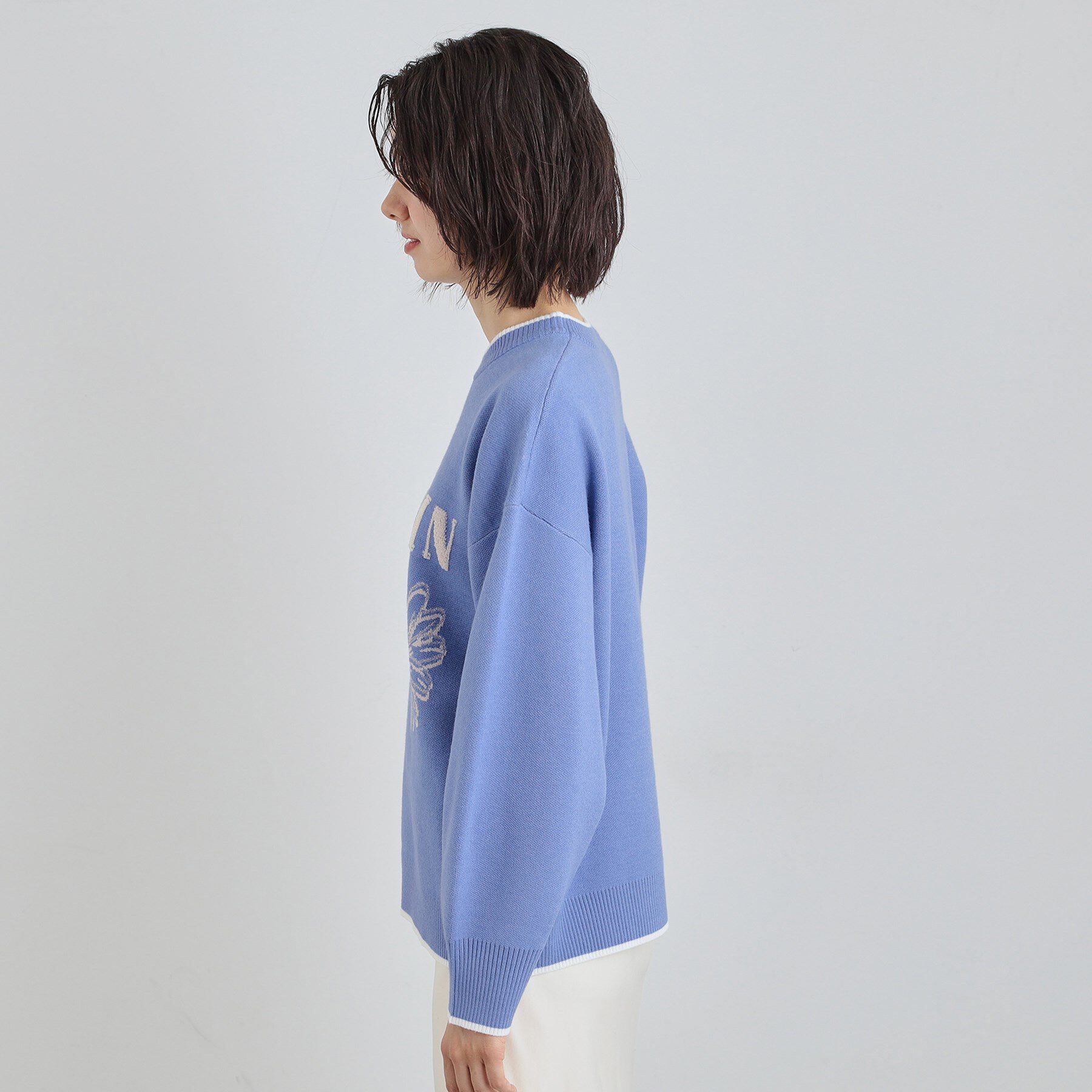 THE SHOP TK「花柄ラメジャカードニット」|ニット・セーター|