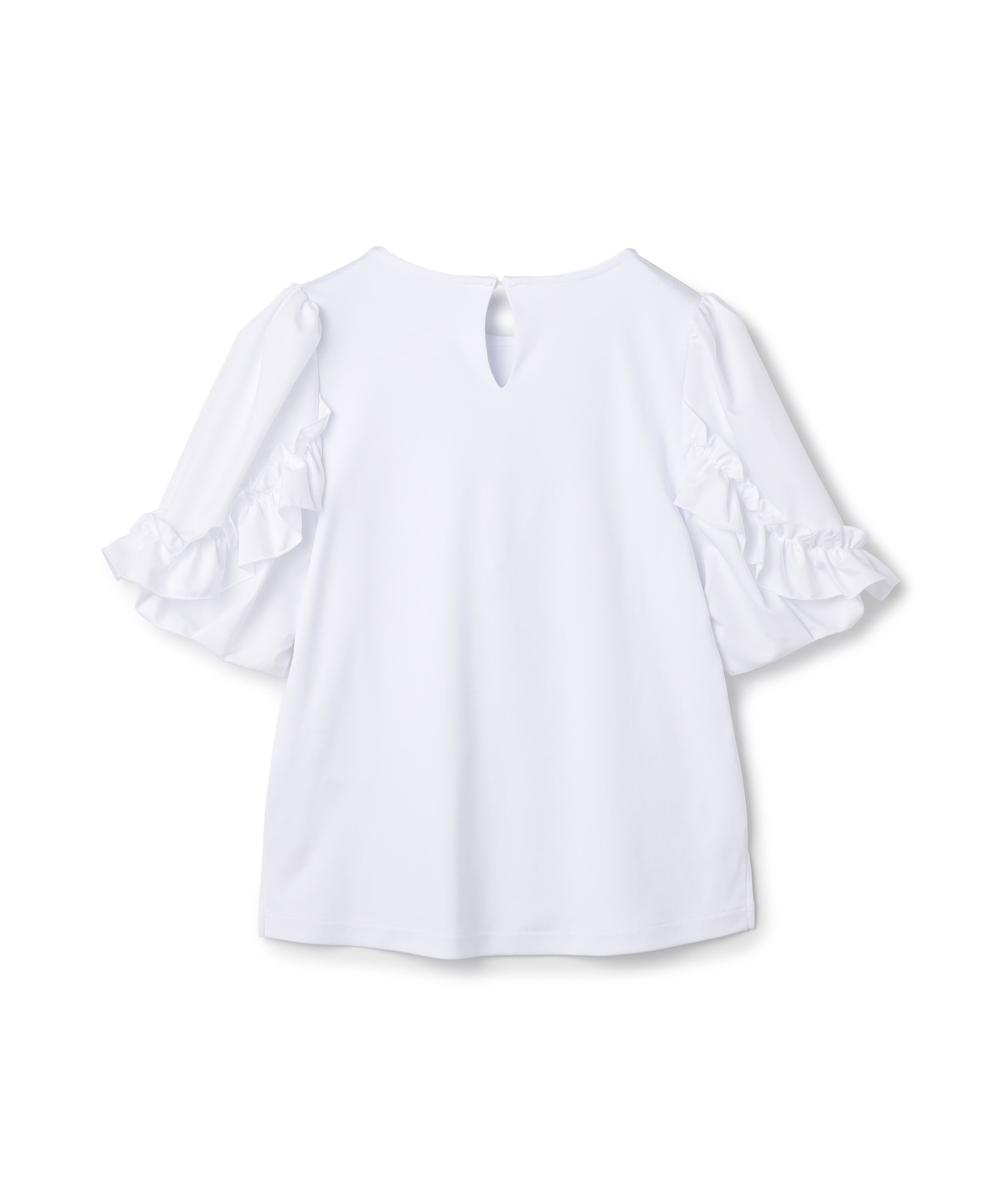  「フリルスリーブドッキングカットソー」|Tシャツ・カットソー|