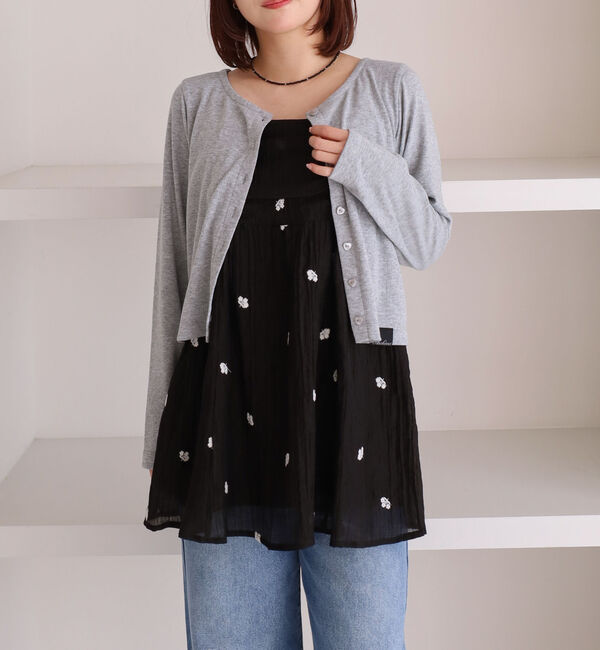 archives「花柄刺繍ミニキャミワンピース」|ワンピース|