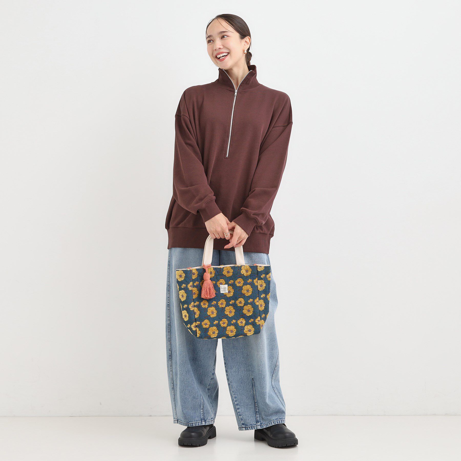 SHOO･LA･RUE「インド製ジャカードランチトートバッグ」|トートバッグ|