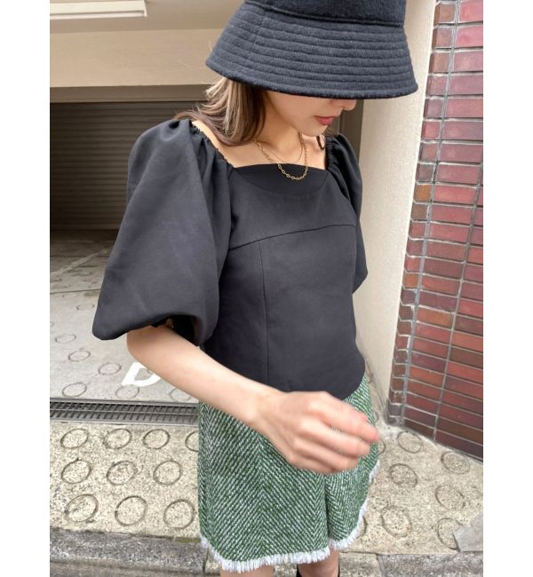 EMODA「ボリュームスリーブコンパクトトップ」|Tシャツ・カットソー|