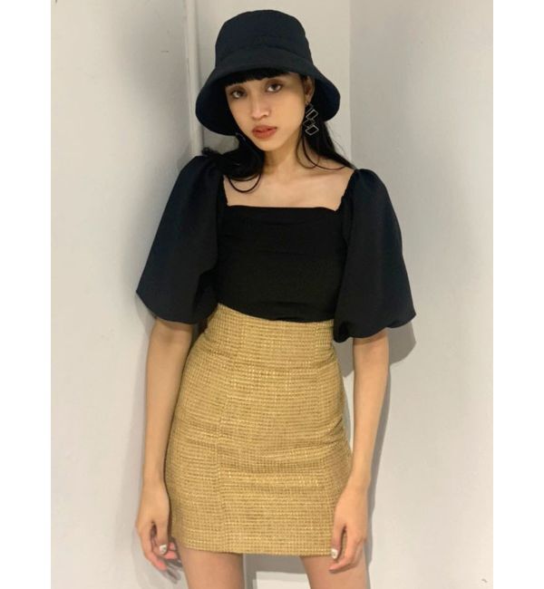 EMODA「ボリュームスリーブコンパクトトップ」|Tシャツ・カットソー|