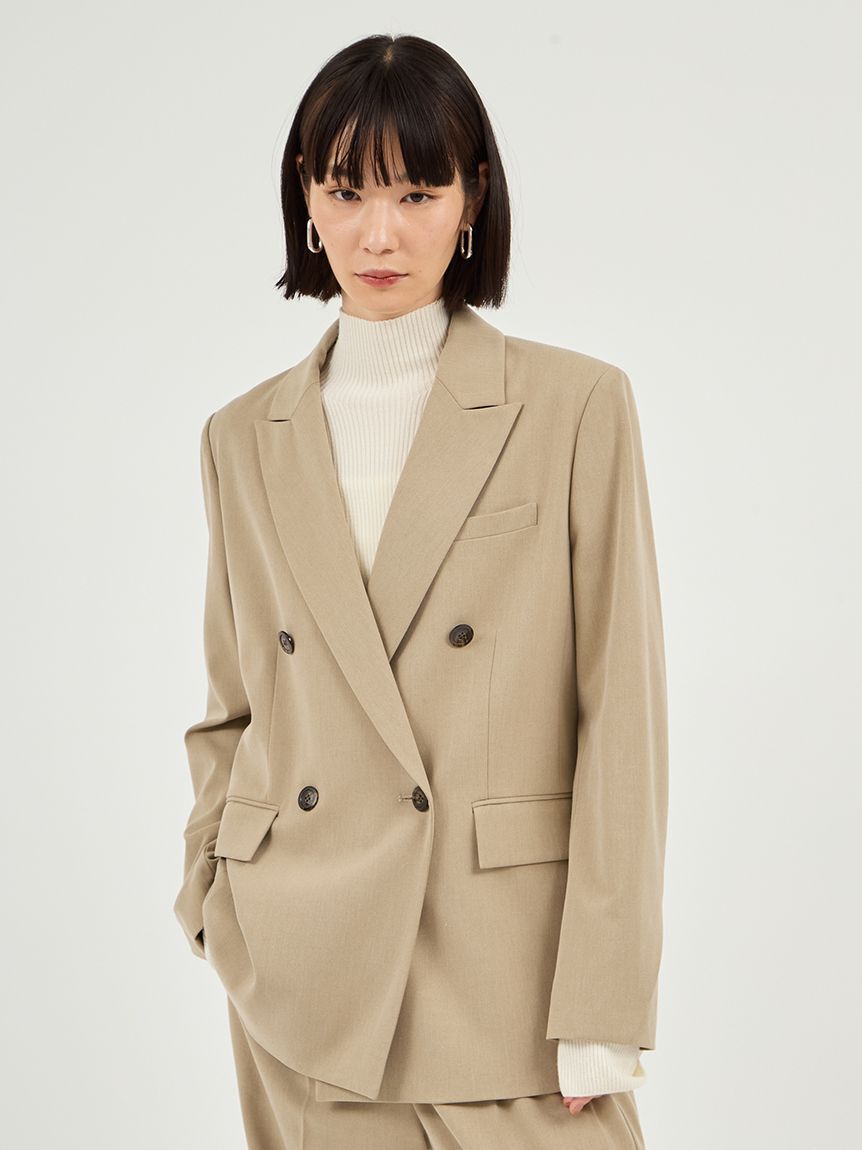 emmi atelier「【セットアップ対応】ダブルブレストテーラードジャケット」|テーラードジャケット|