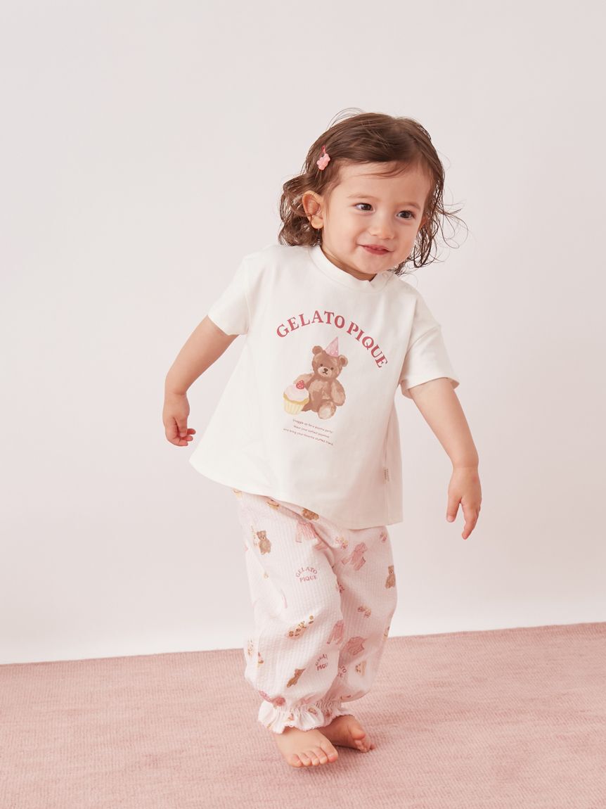 GELATO PIQUE KIDS & BABY「【BABY】パジャマパーティー柄シャーリングロングパンツ」|その他ベビーウェア|