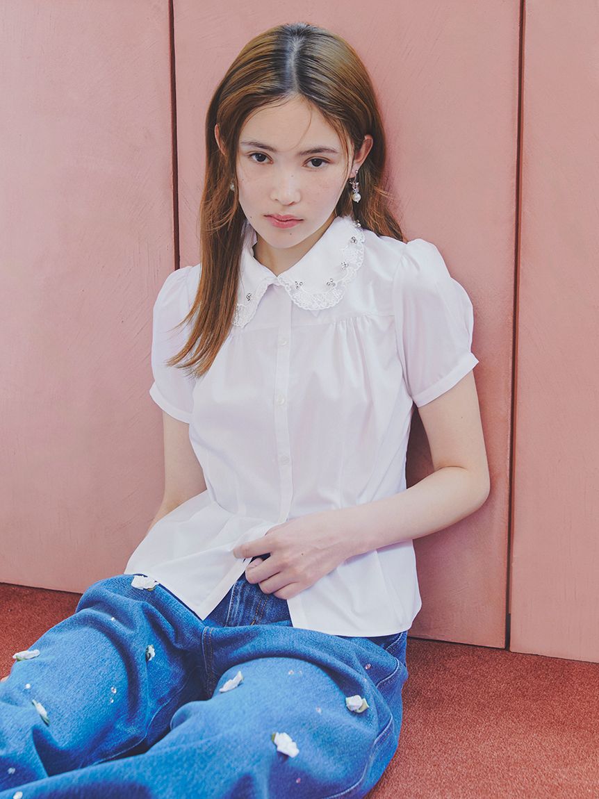LILY BROWN「マリンリボンパールピアス」|ピアス|