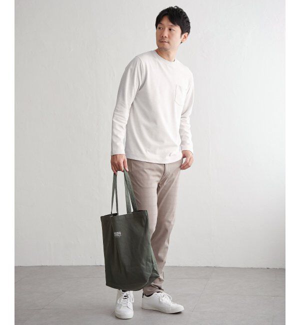 ikka「ライトダンボールWフェイスロンT」|Tシャツ・カットソー|