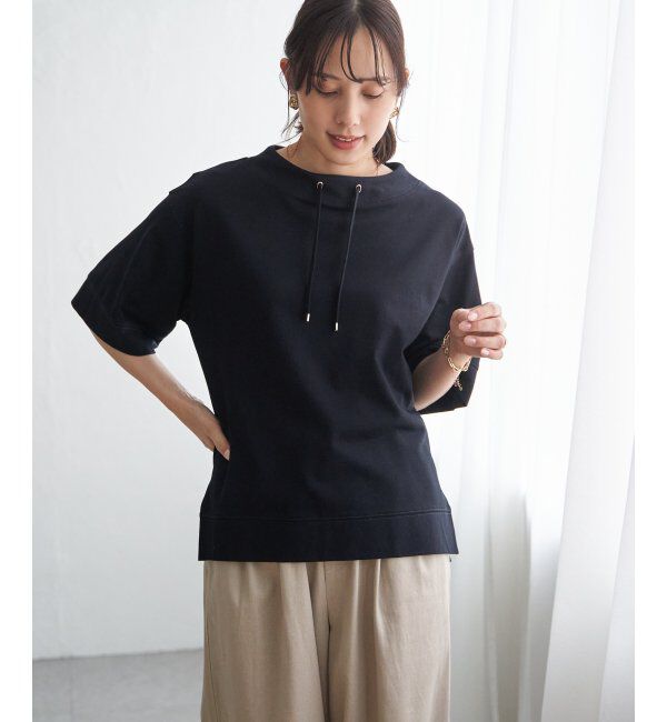 ikka「【接触冷感】鹿の子スピンドルプルオーバー」|Tシャツ・カットソー|ネイビーブルー