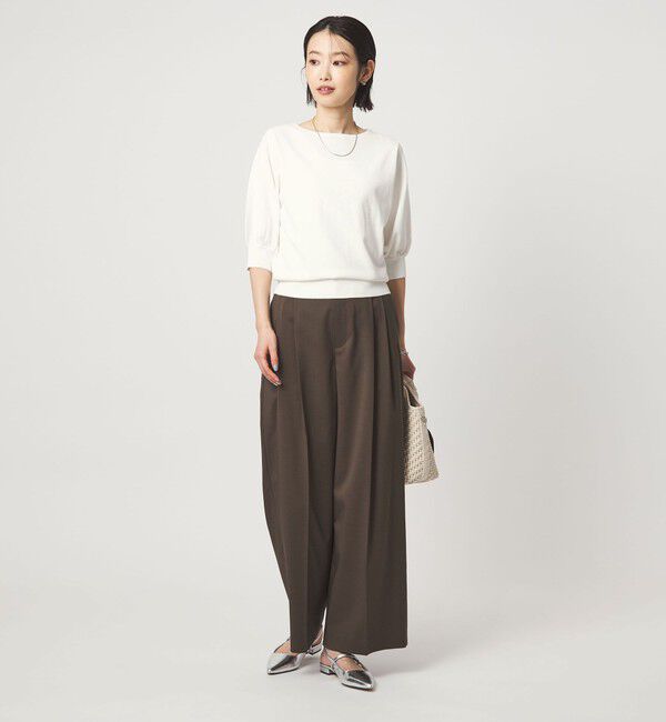 UNITED ARROWS green label relaxing「HIYOKE フォルム スリーブ プルオーバー ニット」|ニット・セーター|