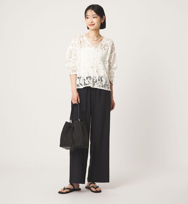 UNITED ARROWS green label relaxing「カットワークレース ブラウス」|シャツ・ブラウス|