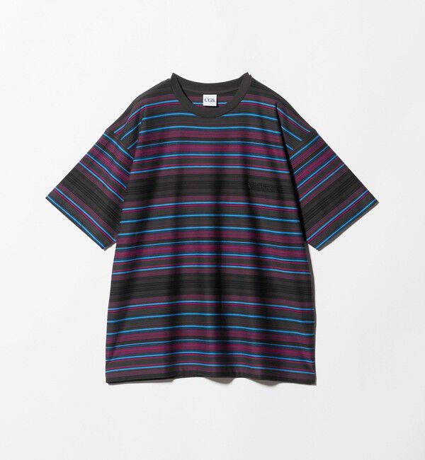 California General Store「＜CGS.＞マルチ ボーダー クルー ネック Tシャツ」|Tシャツ・カットソー|DK.GRAY