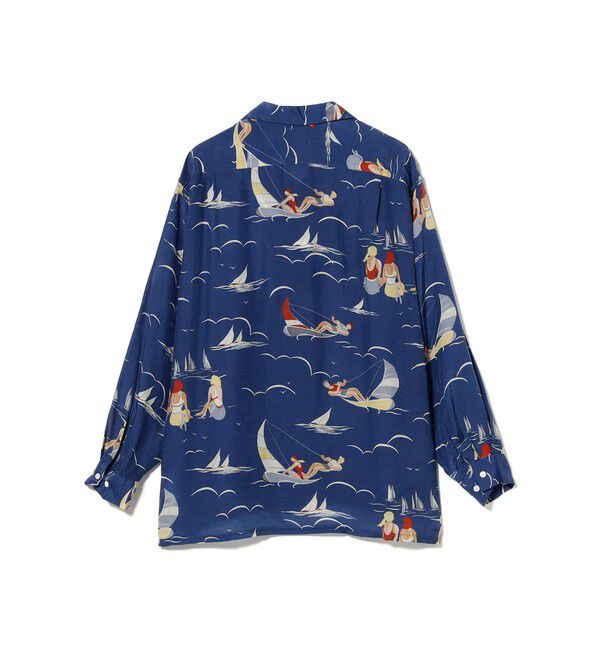BEAMS PLUS「Open Collar Cupro Print」|シャツ・ブラウス|