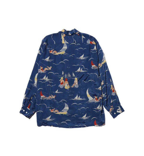 BEAMS PLUS「Open Collar Cupro Print」|シャツ・ブラウス|