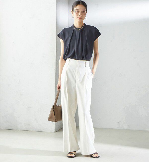 SHIPS for women「〈手洗い可能 〉ドライオックス フロント タック ストレート パンツ 25SS」|その他|