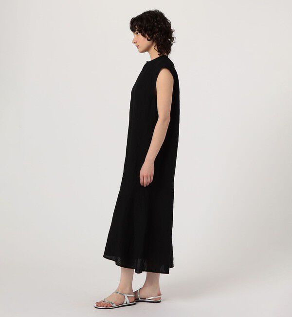 GALERIE VIE「ランダムリネン フレンチスリーブワンピース」|ワンピース|