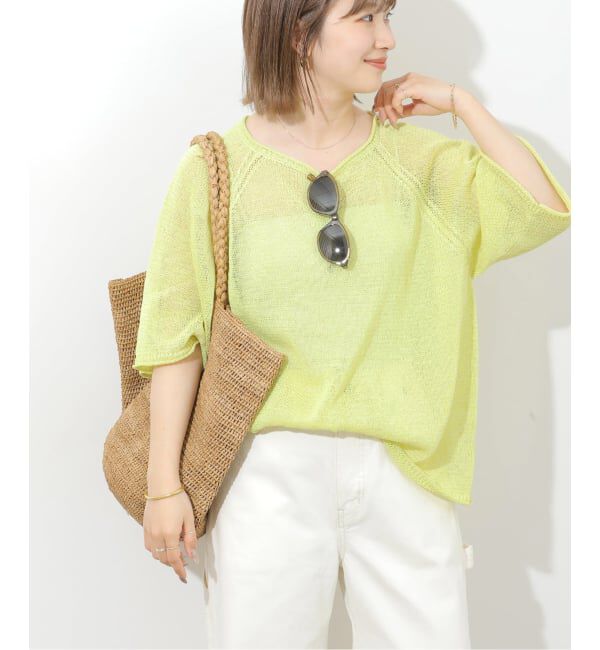 JOURNAL STANDARD relume「PEリネンハーフスリーブプルオーバー」|ニット・セーター|