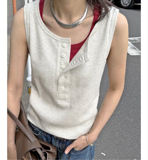JOURNAL STANDARD「別注【FAITH MILLS CORP】ワッフルガゼットPOヘンリータンクトップ」|Tシャツ・カットソー|