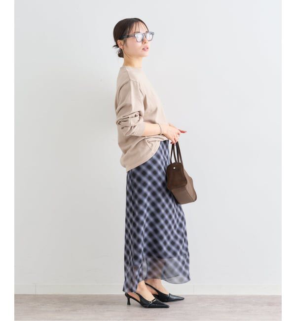 U by SPICK&SPAN「シアーチェックタイトスカート」|スカート|