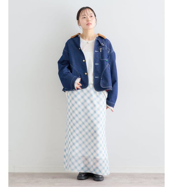 U by SPICK&SPAN「シアーチェックタイトスカート」|スカート|
