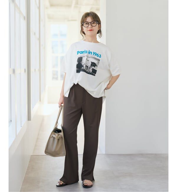 Spick and Span「ストレッチサイドスリットパンツ」|スラックス|
