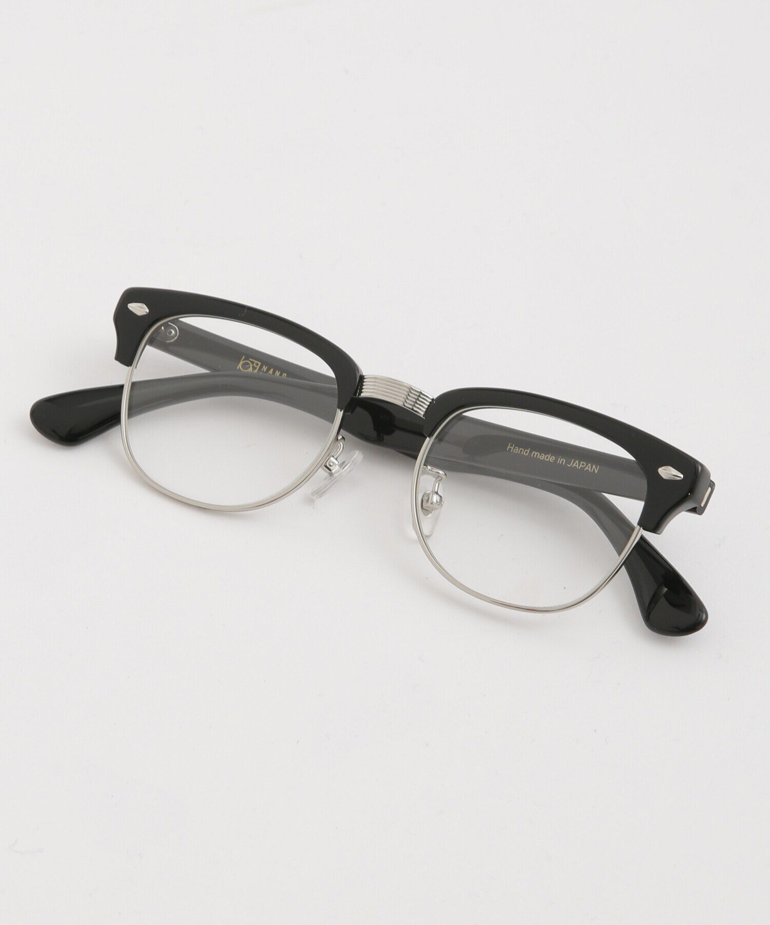 nano･universe「LB.03/｢NU eyewear｣コンビブローアイウェア」|メガネ|ブラック