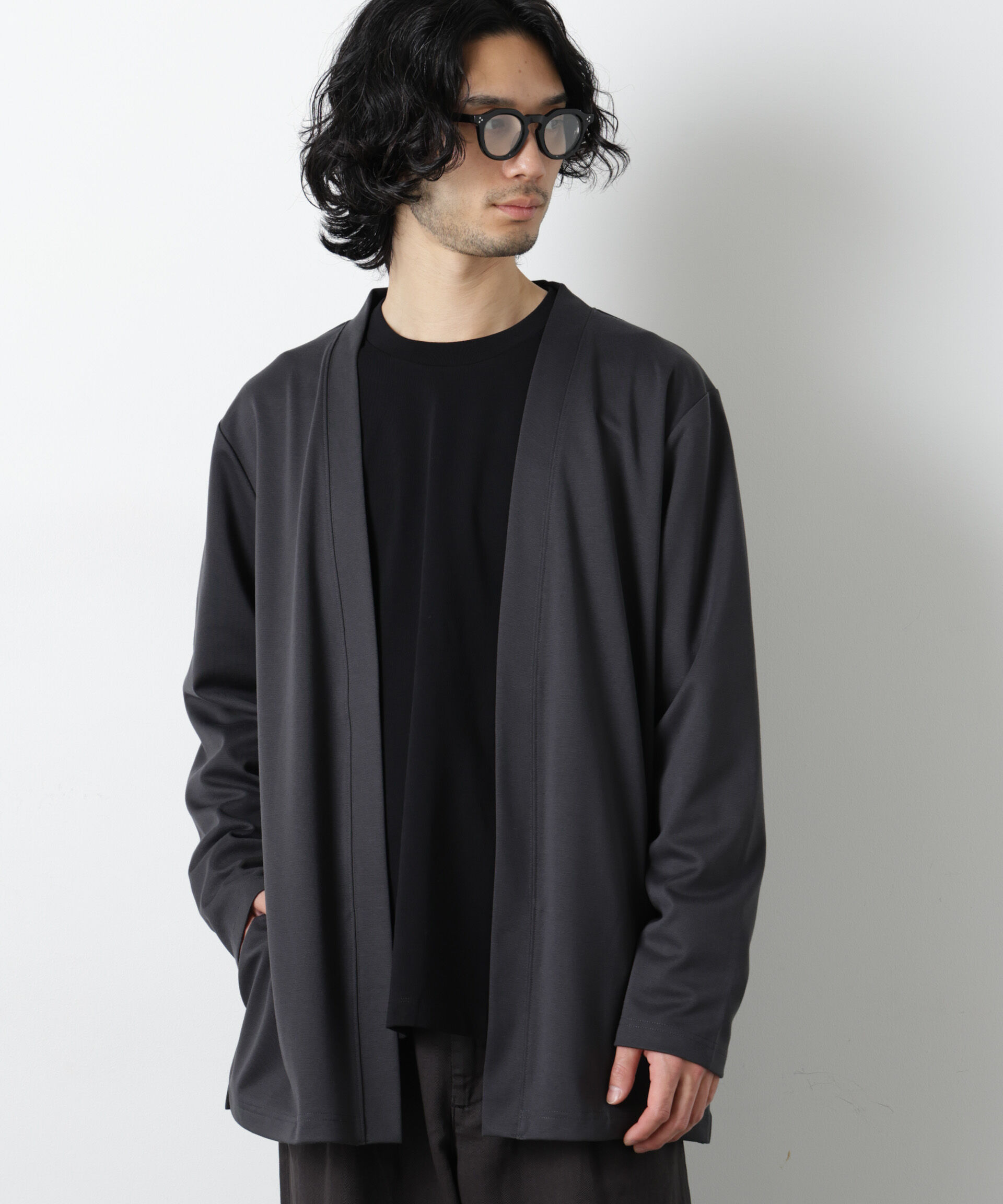 nano･universe「ダブルジャージー着流しカーディガン」|Tシャツ・カットソー|