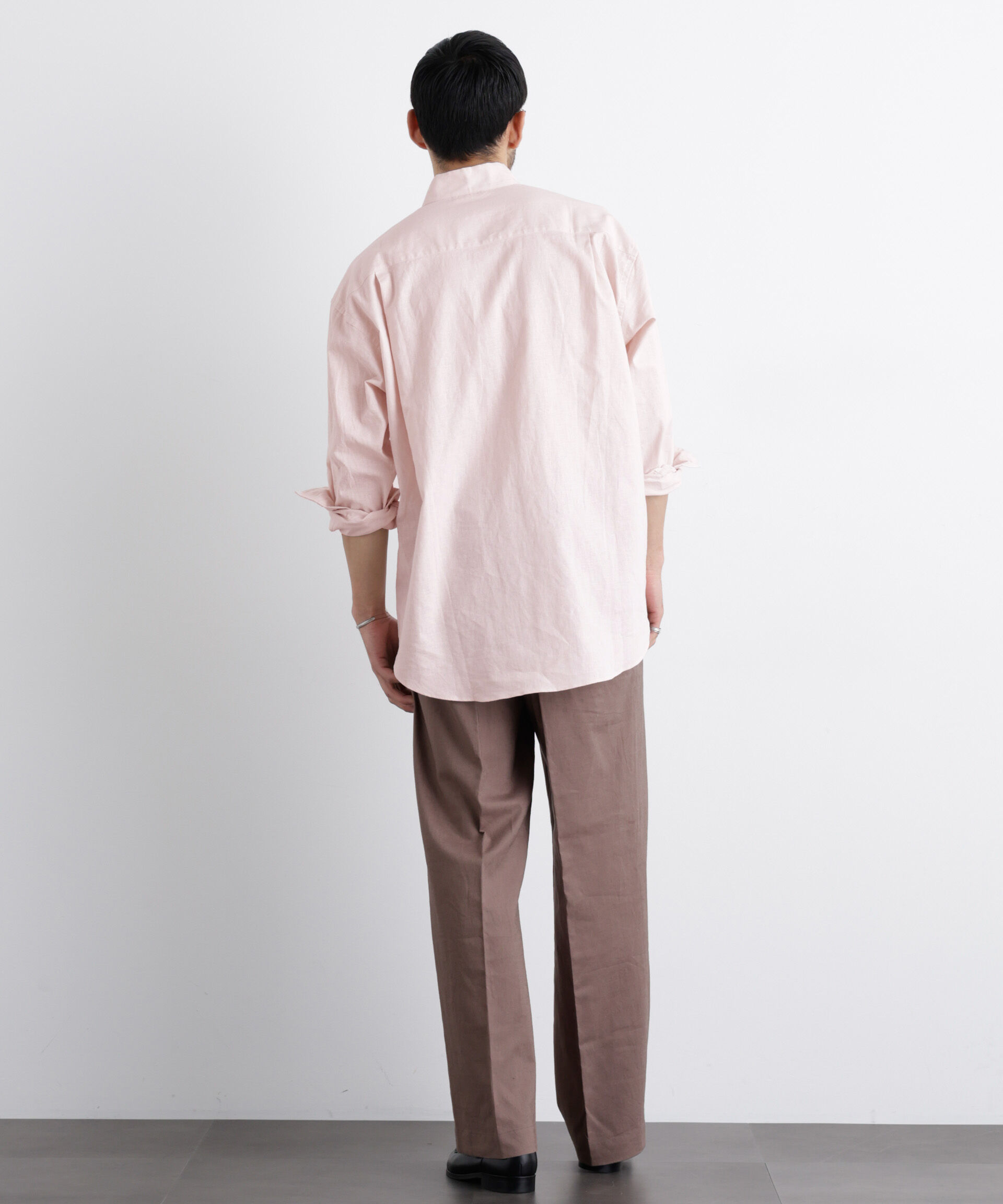 nano･universe「「FRENCH LINEN」リネンコットンスタンドシャツ」|シャツ・ブラウス|