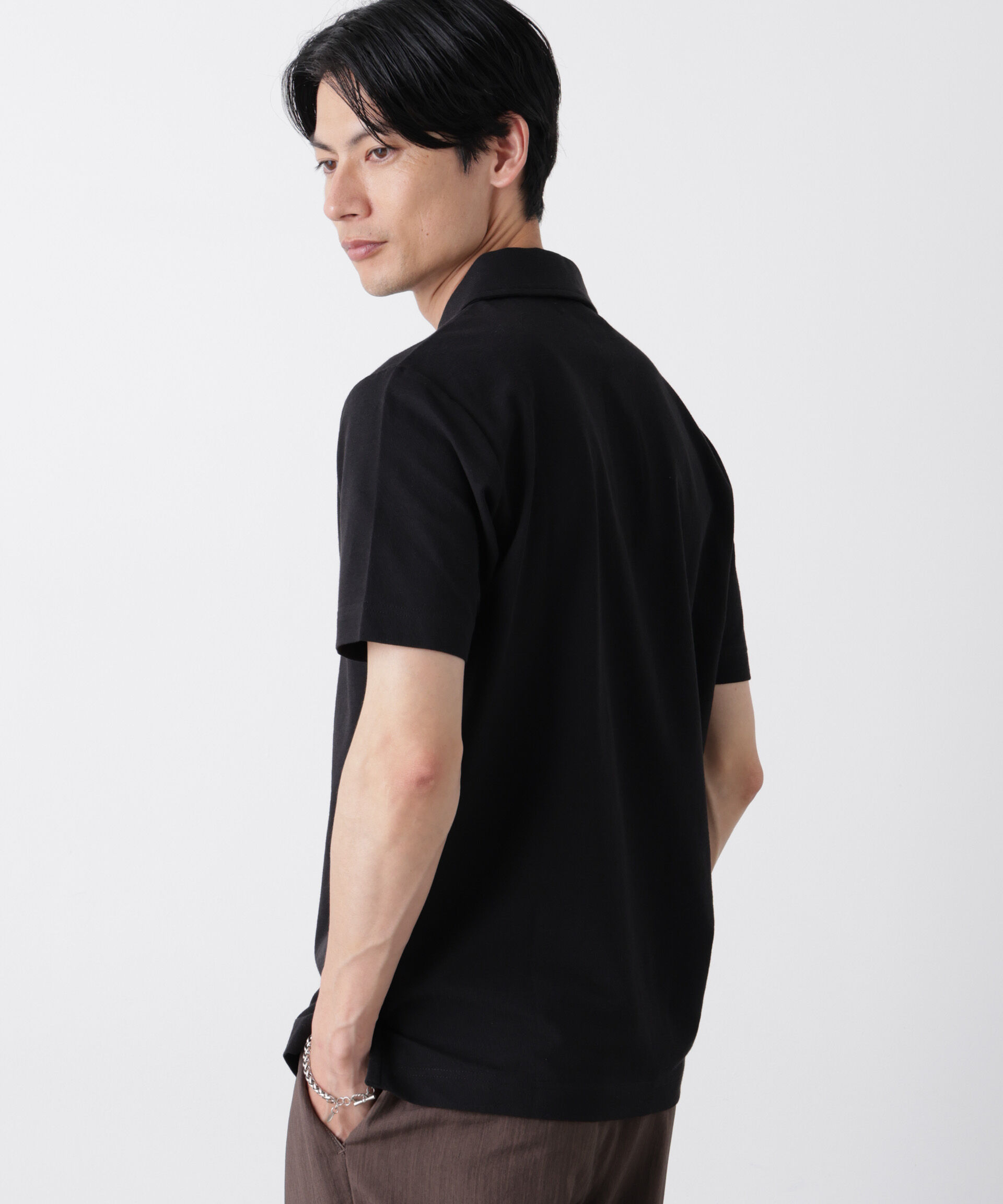 nano･universe「ドライ天竺ポロシャツ 半袖」|Tシャツ・カットソー|