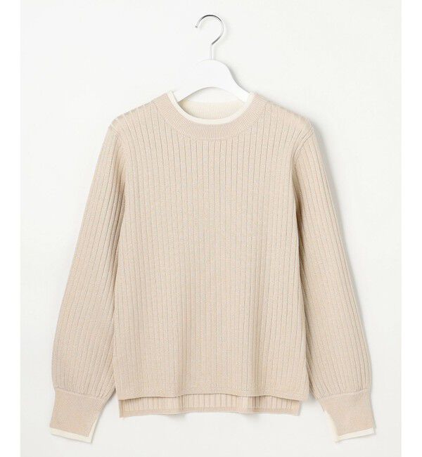 ANY SIS「【WEB・一部店舗限定】ダブルカラー ニット」|ニット・セーター|シャンパン