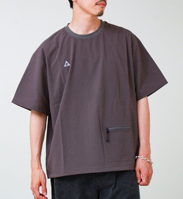 GLOSTER「【GERRY/ジェリー】Seersucker Vent Mesh S/S PO Shirt」|シャツ・ブラウス|グレー