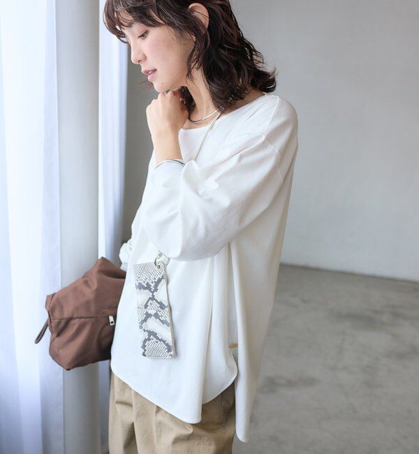  「【しなやかなドレープ感が上品な印象に】キュプラカットプルオーバー」|Tシャツ・カットソー|