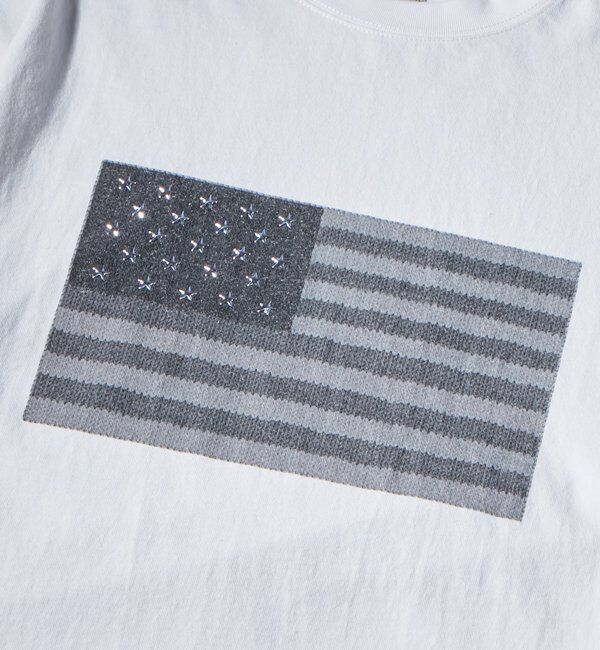  「【UNISEX】【KOOKY'N】スタースタッズフラッググラフィックTEE」|Tシャツ・カットソー|